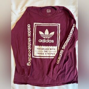 Adidas Burgundy Long Sleeve with Logo